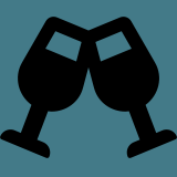 Icone de verre pour le bar