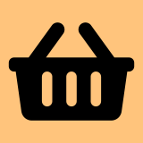 Icone panier de magasin pour présenter l'épicerie